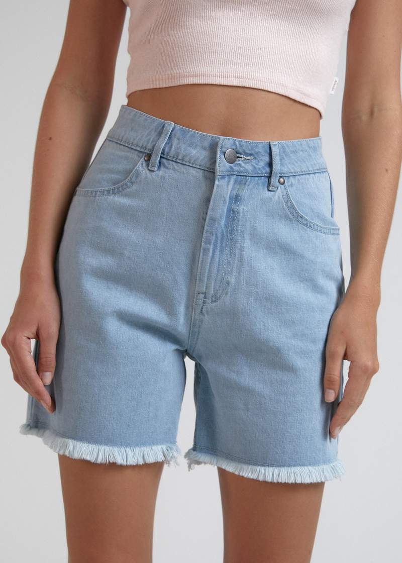 Shelby Hemp Denim Short Stone - AKWA SURF