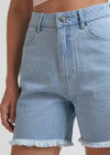Shelby Hemp Denim Short Stone - AKWA SURF