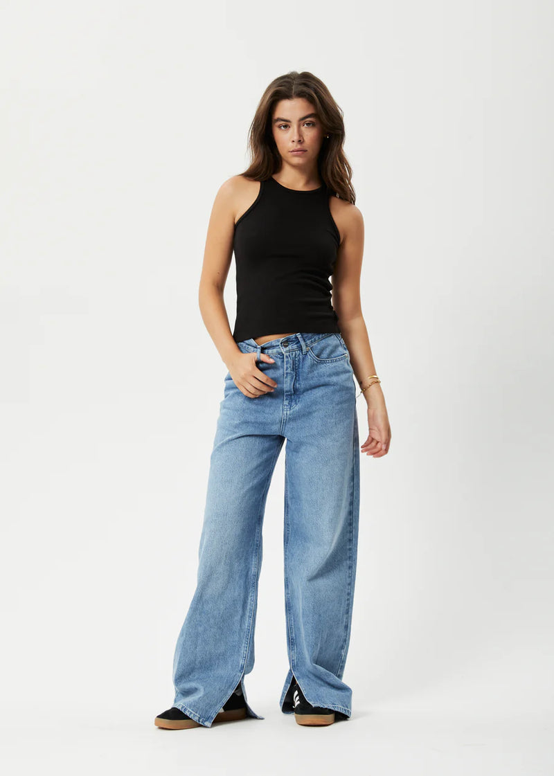 Bella Hemp Denim Baggy Jeans / Worn Blue