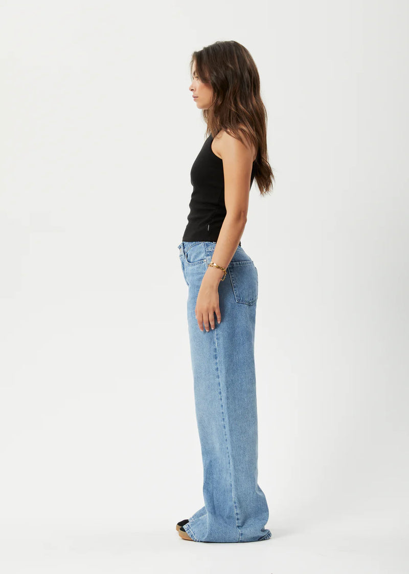 Bella Hemp Denim Baggy Jeans / Worn Blue