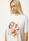 Josie Slay Recycled Oversized Graphic T-shirt / White