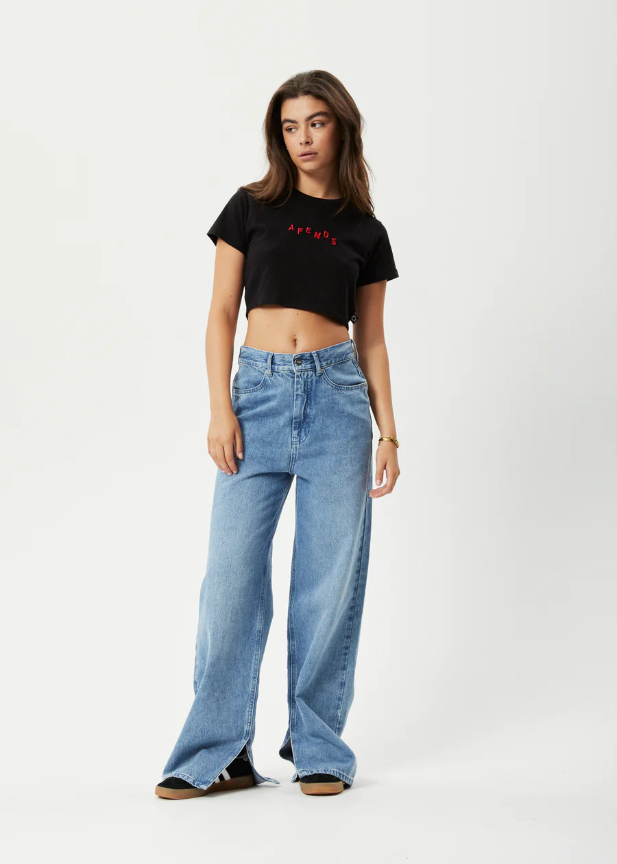 Bella Hemp Denim Baggy Jeans / Worn Blue