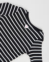 Micky Rib Tee Black/White Stripe