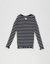 Micky Rib Tee Black/White Stripe