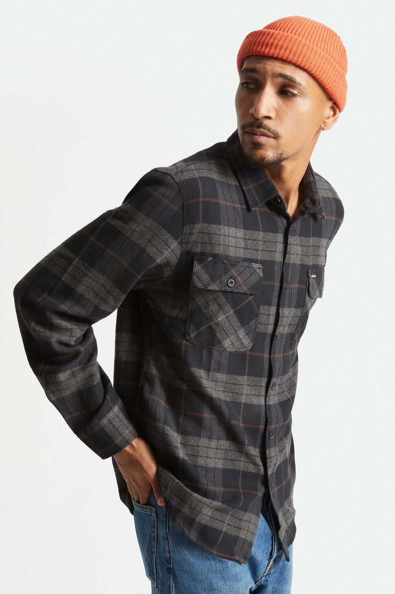 Bowery L/S Flannel Black/Charcoal